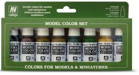 Vallejo 770108 - Farb-Set, Panzerfarben (8 x 17 ml)